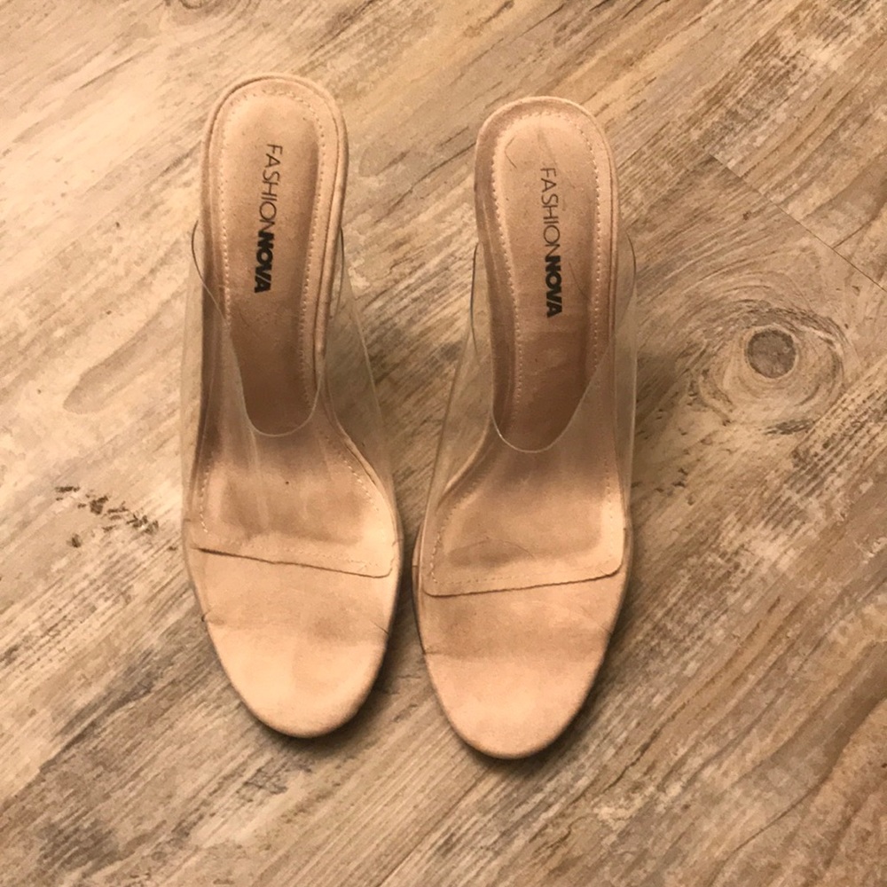 Fashion nova clear heels